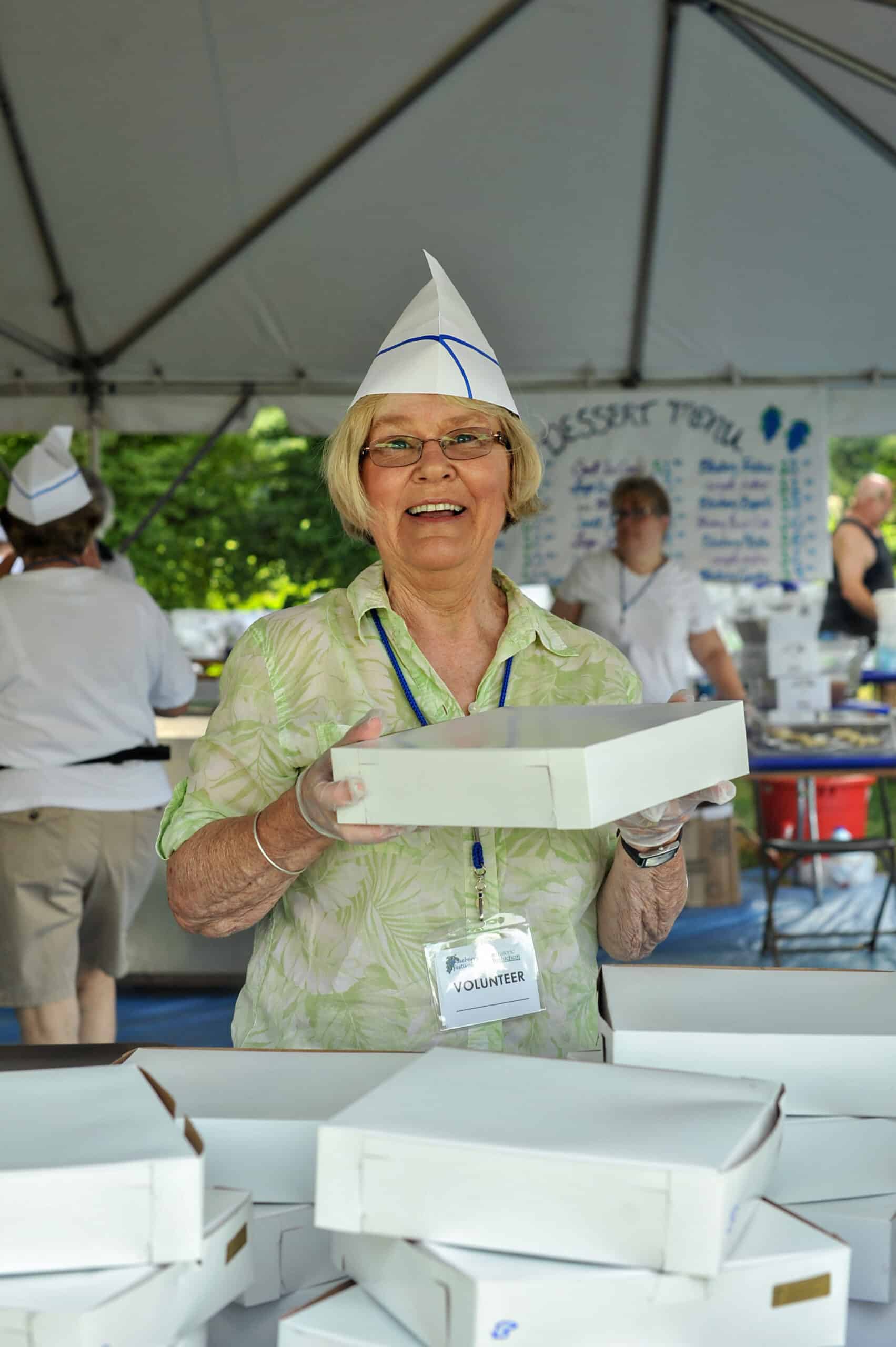 Women volunteering at Blueberry Festival