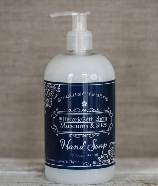 Plastic Pump container of Historic Bethlehem Hand Soap