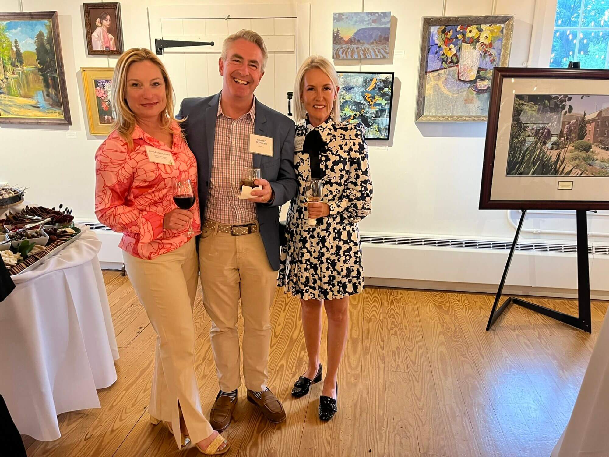 Colleen Gilbert, Richard Reynolds and Leslie Koch at the CEO event in the 1869 Luckenbach Mill 